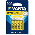 Baterii AAA, zinc-carbon, 4 bucati, VARTA Super Life