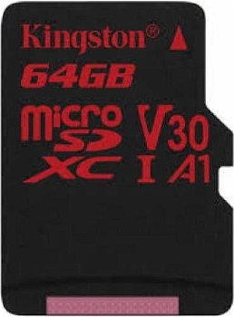 Card Kingston Canvas React microSDXC 64GB Clasa 10 UHS-I U3 V30 100Mbs