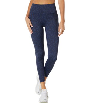 Imbracaminte Femei THRIVE SOCIETE Printed 78 Leggings Navy Leopard, THRIVE SOCIETE