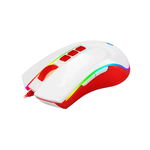 Mouse Gaming REDRAGON Cobra M711C, USB, 12400 dpi, alb-rosu