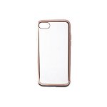 Husă pentru Mobil Iphone 7/8 Contact Flex Metal TPU Transparent Aur roz Metalizat, Contact