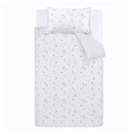 Lenjerie de pat din bumbac pentru copii 200x135 cm Stars - Bianca, Bianca