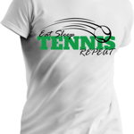 Tricou personalizat pentru iubitoarele de tenis Eat Sleep Tenis Repeat TNS5004