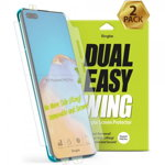 Folie Premium Full Cover Ringke Dual Easy Huawei P40 Pro Transparenta -2 Bucati In Pachet