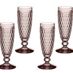 Set 4 pahare sampanie Villeroy & Boch Boston Flute roz 163mm 0 15 litri, Villeroy&Boch