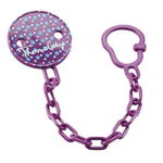 Thermobaby lantisor suzeta cu clips Stars purple