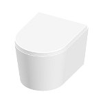 Vas WC suspendat Celesta Vista 50 x 35 cm ceramica capac duroplast inchidere lenta alb mat