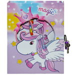 Jurnal cu lacat, 16x13x3.2cm, 90 file, Unicorn, 