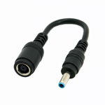 Cablu adaptor pentru incarcator de la 7.4x5mm la 4.5x3mm pentru laptop HP 3V-24V 15 cm negru, PLS