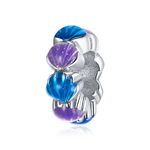 Talisman din argint Violet and Blue Shells, EdenBoutique