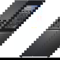 LG Combina frigorifica Side by side LG GSXV91MCAE, 635 l, No Frost, InstaView Door-in-Door, Dozator UVnano, Clasa E, H 179 cm, Negru, LG