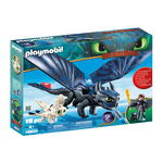 Playmobil - Hiccup, Toothless si pui de dragon