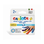 Acuarele pentru pictat cu degetele,4 culori,4x50 ml, Carioca