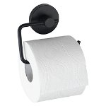 Suport pentru hârtia de toaletă Wenko Vacuum-Loc® Milazzo, negru, Wenko