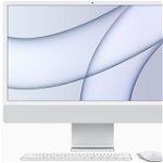 Sistem Desktop PC iMac 24" (2021) cu procesor Apple M1, 24", Retina 4.5K, 16GB, 256GB SSD, 7-core GPU, Silver, INT KB, Magic Keyboard + Mouse