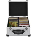 vidaXL CD куфар за 40 диска, алуминий, ABS, сребрист, vidaXL