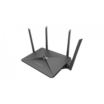 Router wireless D-link, Dual Band, 800 + 1733 Mbps, 4 antene, Gigabit, Negru