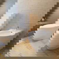 Set de toaleta & bideu, alb, ceramica, VidaXL