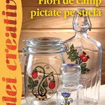 Flori de camp pictate pe sticla