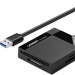 Cititor De Card Ugreen 4In, USB 3.0, 1M, Negru, Ugreen