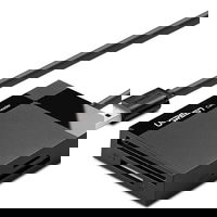 Card reader UGREEN CR125, micro SD / SD, CF/MD, MS/MS Duo, conector USB, 5Gbps, 1m, Negru