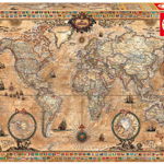 Puzzle - Harta antica a lumii, 1000 de piese, 