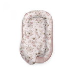 Babysteps - Suport de dormit Babynest Premium Bumbac si Catifea Cherry Soft Pink by , 70x35 cm, BabySteps