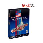 Puzzle 3D Cubic Fun - Independence Hall (USA), 43 piese (Cubic-Fun-C120H), Cubic Fun