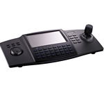 Tastatura de control Hikvision DS-1100KI(B) pentru camere speed dome, display 7" LCD, 4D joystick, suporata 32 utilizatori si 4000 echipamente, interfata retea 1 × 100M/1000M self-adaptive, 1 × RS-232, 1 × RS-485, 1 × USB 2.0, HIKVISION