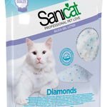 SANICAT Diamonds Nisip igienic silicat pentru pisici 7,5L/3,45kg, Sanicat