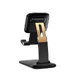 Suport Birou Mcdodo Foldable Mobile Desktop Stand Black pentru Telefon & Tableta (pliabil, metal)