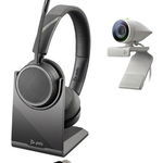 Sistem videoconferinta Kit Poly Studio P5, Full HD, 80° + Casti Poly Voyager 4220 UC (Alb/Negru)