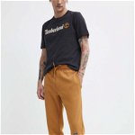 Timberland pantaloni de trening culoarea maro, cu imprimeu, TB0A5YFBP471, Timberland
