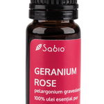 Ulei esential geranium rose (pelargonium graveolens oil), 10ml, Sabio, Sabio