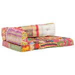Perna pentru canapea din paleti, vidaXL, Textil, Spuma, 120 x 80 x 39 cm, Multicolor