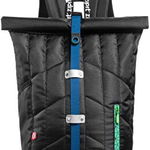 Rucsac Zipit Puffer Premium - negru cu banda albastra