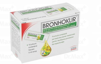 Sirop pentru tuse productiva Bronhoklir, 15x5ml, Stada