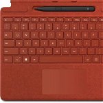 Tastatura Microsoft Surface Pro Signature + Slim Pen 2, Layout EN (Rosu)