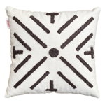 Husa de perna, Nabu Organic Woven Punch Pillow Cover, 43x43 cm, Bumbac, Maro, Joynodes
