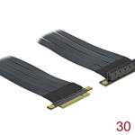 Riser Card PCI Express x8 la x8 + cablu flexibil 30cm, Delock 85766, Delock