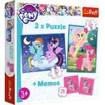 Trefl - Puzzle personaje Despre prietenie , Puzzle Copii , 2 in 1, Cu joc de memorie, piese 78