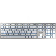 Tastatura Slim KC 6000 USB Layout English US/INT 110 Taste Argintiu/Alb, Cherry Tastatura Slim KC 6000 USB Layout English US/INT 110 Taste Argintiu/Alb, Cherry