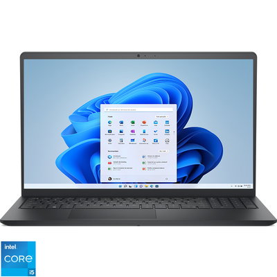 Laptop DELL 15 DC15250, Intel Core i5-1334U pana la 4.6GHz, 15.6" Full HD, 16GB, SSD 512GB, Intel UHD Graphics, Windows 11 Pro, Carbon Black