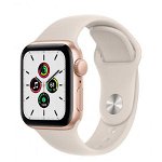 Smartwatch Apple Watch SE GPS, Retina LTPO OLED Capacitive touchscreen 1.78inch, Bluetooth, Wi-Fi, Bratara Silicon 44mm, Carcasa Aluminiu, Rezistent la apa (Roz) , Apple