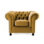 Fotoliu Chesterfield Mustard