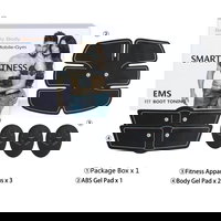 Aparat fitness cu electrostimulare pentru abdomen brate, talie și picioare Aparat fitness cu electrostimulare pentru abdomen brate, talie și picioare