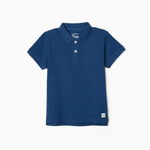 Tricou polo, cu maneca scurta, bleumarin, Zippy