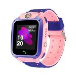 Ceas Smartwatch Pentru Copii Techstar® SW70-Q12 Lite, 1.44 Inch, Cu Functie Telefon SIM, Monitorizare, Apelare SOS, Camera, Roz