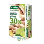 Ceai de Fructe cu Ghimbir si Lime Belin 20 plicuri, NovaPlus