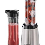 Set Blender + 2 Sticle, Russell Hobbs, Otel inoxidabil, 300 W, 600 ml, Argintiu